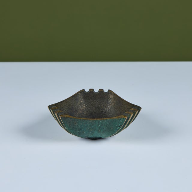 Dayagi Verdigris Brass Bowl For Sale - Image 10 of 12