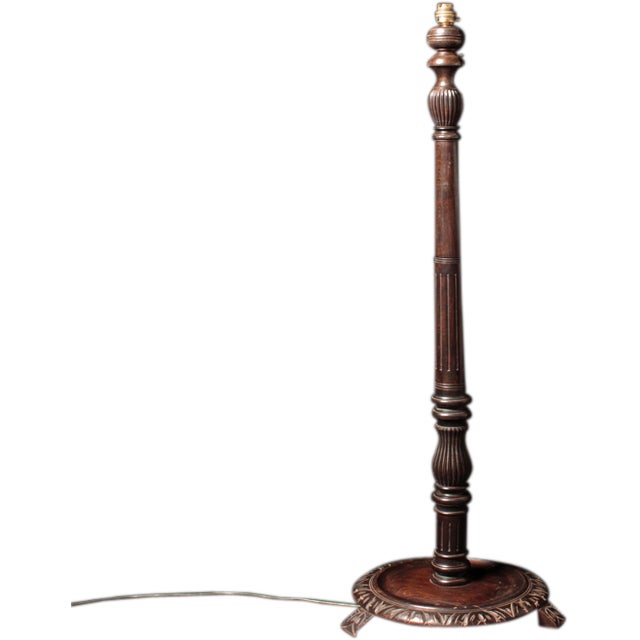 English Quarter Sawn Oak Lamp Chairish