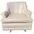 Vintage 1950s Midcentury Modern Pontiac Chair Co for Montgomery Ward White Swivel Rocking Chair For Sale