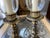 1990s Heirloom Heavy Casted Brass and Glass Hurricane Table Sconce Vintage - Pair For Sale - Image 10 of 10