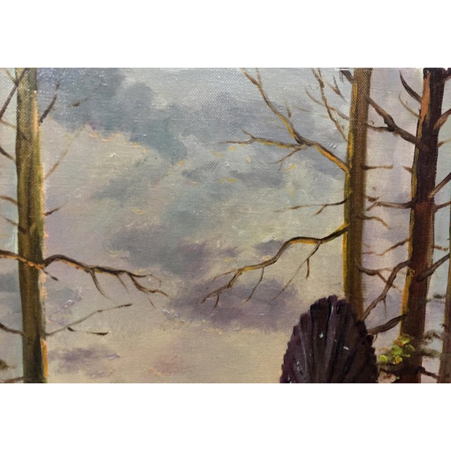 1960s Oil Painting Early Bird Evgeny Adolfovich Kibrik For Sale - Image 4 of 8