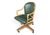 Vintage McGuire Louis XVI Swivel-Tilt Desk Chair in Green Leather For Sale - Image 10 of 18