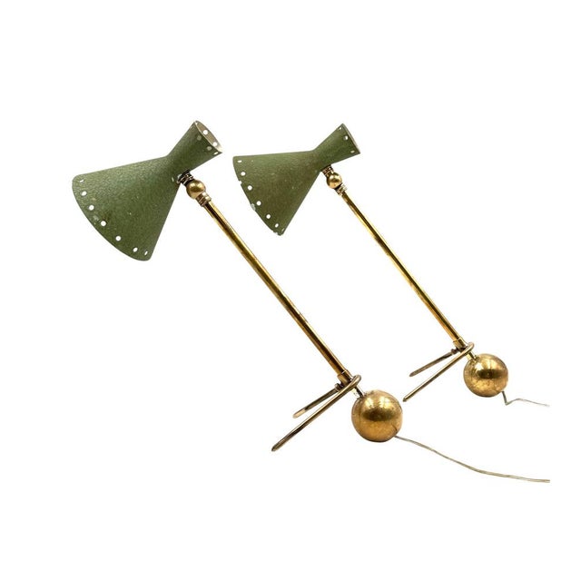 Mid-Century Table Lamps attributed to Stilnovo, Milano, Italy, 1950s, Set of 2 For Sale - Image 13 of 13
