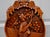 Brown Vintage Chinese Hand Carved Wood Wall Plaque High Relief Asian Woman Flower Art For Sale - Image 8 of 13