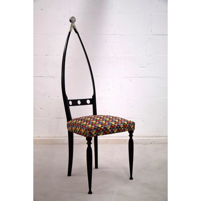 1950 pozzi and verga beautifull sculptural black lacquered mid century chairs by pozzi e verga, italy. the chairs are in...