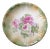 Antique Anton Mehlem Bavarian German Luster Wall Art Cake Plate Featuring Cabbage Roses For Sale