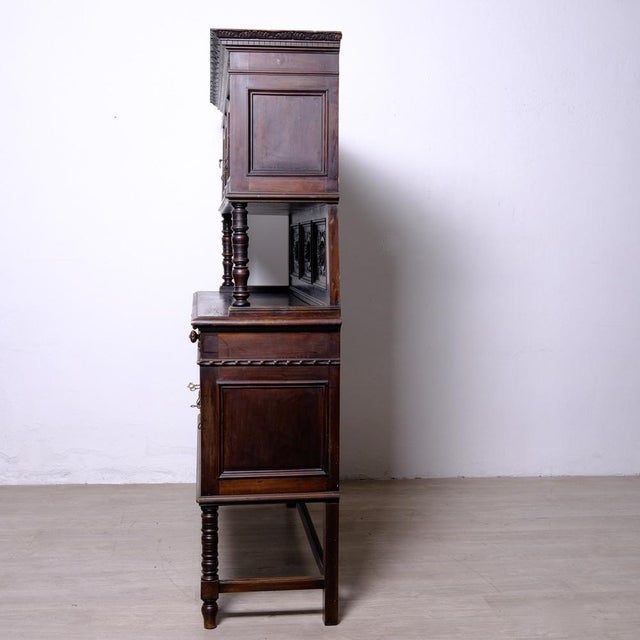 Early 20th Century Renaissance Carved Wooden Sideboard, 1920s For Sale - Image 15 of 16