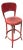 1940s Vintage Industrial Distressed Red Metal Machinist Counter Stool For Sale