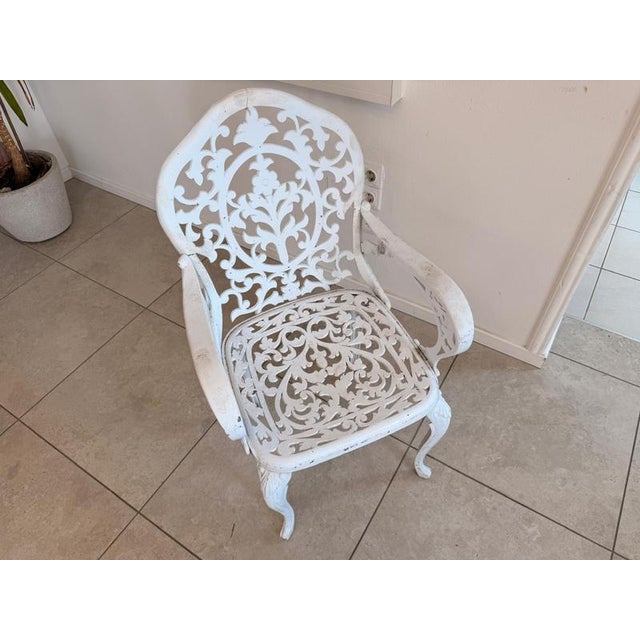 Antique Iron Garden Chair, 1890s For Sale - Image 4 of 10