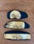 Vintage Gold Leaf Face Pottery Stripes - Set of 3 For Sale - Image 12 of 12