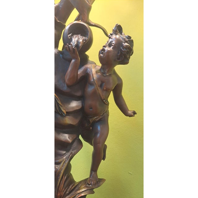 1970s Vintage Table Lamp with Sculptures, 1975 For Sale - Image 5 of 9