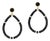 Onyx Beads Round Earrings with Diamonds, A Pair For Sale