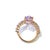 Bochic “Orient” Natural Amethyst & Lilac Tanzanite Ring Set 18K Gold & Silver, Size 7 For Sale In New York - Image 6 of 10