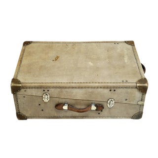 Antique Vellum Travel Trunk, 1910 For Sale