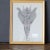 Black & White Mixed-Media Framed Figural Pencil Drawing Watercolor Signed Measures 8 x 10" Framed under glass Signed "L....