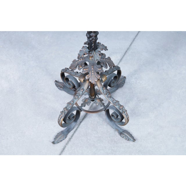 Antique 19th Century French Gothic Revival Bronze Candelabra Floor Lamp For Sale - Image 12 of 12