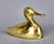 Metal Vintage Solid Brass Duck Figurine Paperweight For Sale - Image 7 of 7