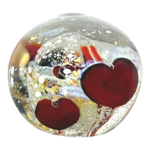 Vintage Heart Paperweight Signed Bittersweet Jodi 89