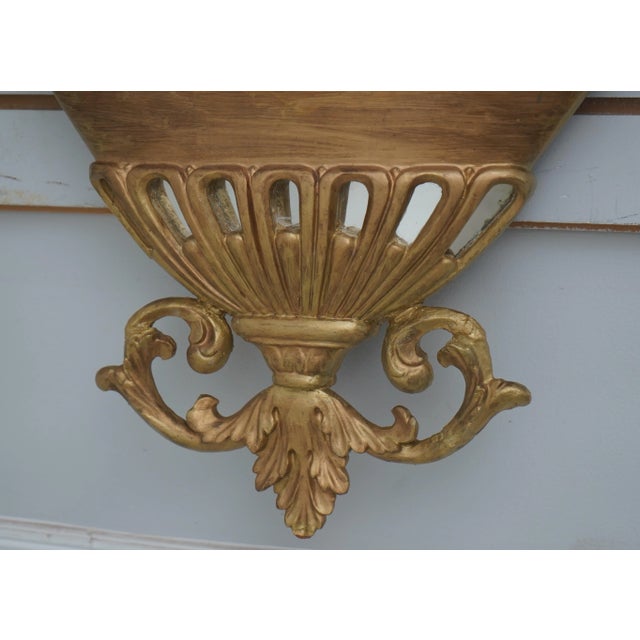 Pair Vintage Italian Gold Wall Mirrors For Sale - Image 4 of 12