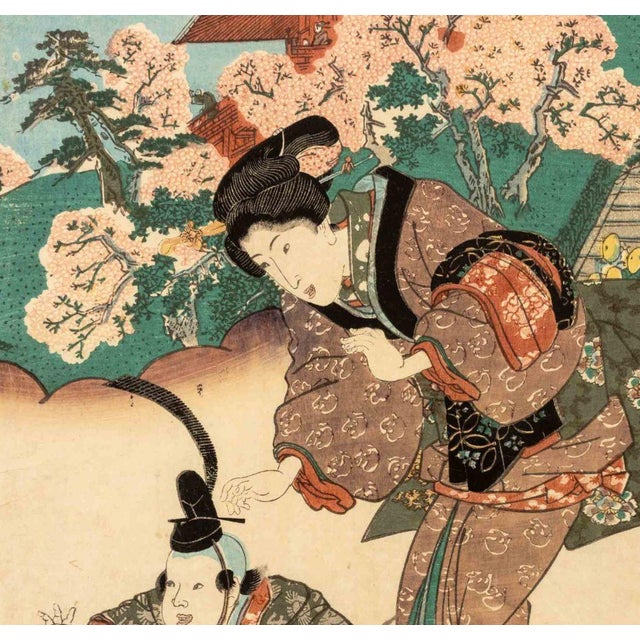 19th Century Utagawa Kunisada Bijin-Ga Woodblock Prints, 2 For Sale - Image 5 of 16