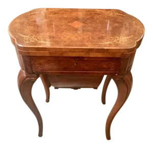 19th Century Traditional Inlaid Flip Top Single Drawer Game Table
