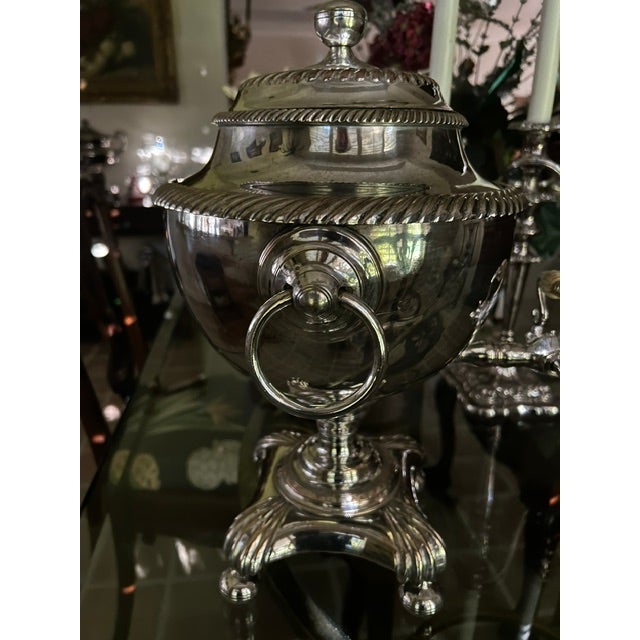 Antique Silver-Plated Coffee Samovar For Sale - Image 12 of 13