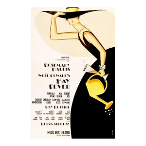 1980s Original Broadway Musical Poster, Hay Fever (Noel Coward)
