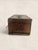 Brown Antique English Leather Hat Box With Red Silk Interior & “t.s.” Initials For Sale - Image 8 of 8
