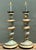 Vintage Italian Gilt Tipped Turned Wood Lamps - Pair For Sale - Image 9 of 17