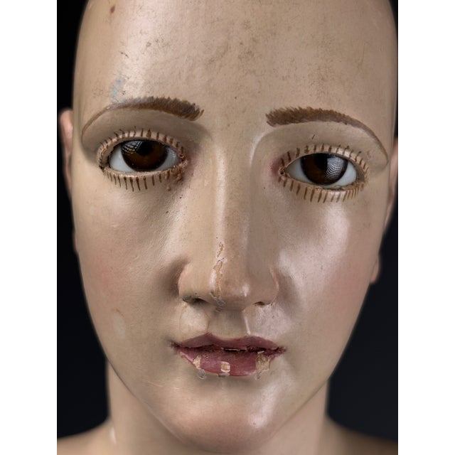 Unknown, Articulated Santos Figure (Female Saint), 1750, Poplar For Sale - Image 11 of 18