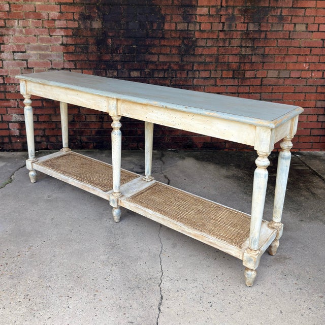 Late 20th Century Swedish Gustavian Style Draper's Table — Newly Painted For Sale - Image 4 of 17