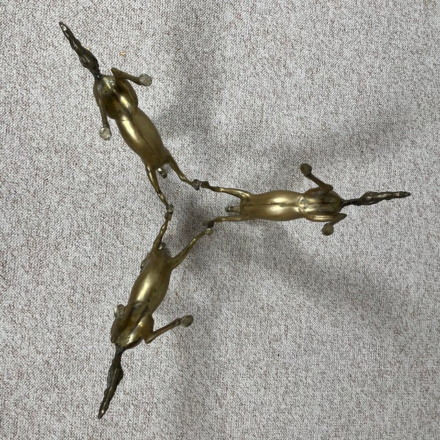 Hollywood Regency Style Coffee Table with Patinated Brass Horses and Glass Top, 1970 For Sale - Image 11 of 18