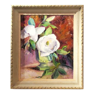 Jennie Thatcher Crawford, Flowers Still Life with Vase, Circa 1950