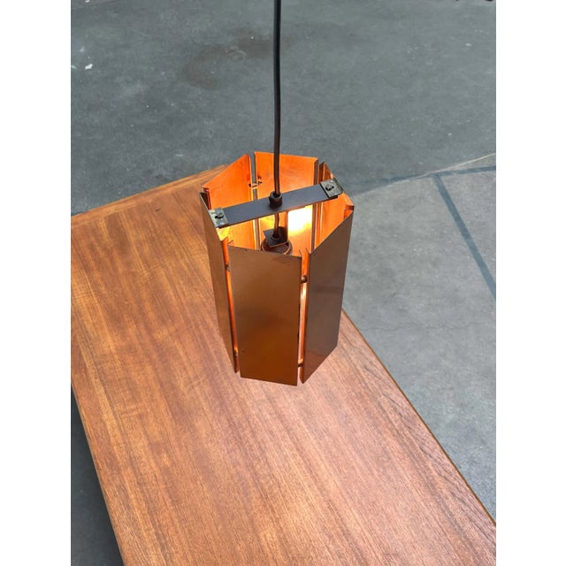 Mid-Century Modern German Copper Pendant Lamps, 1960s, Set of 3 For Sale - Image 6 of 18