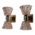 Pair of Pink “Rostri” Murano Sconces For Sale