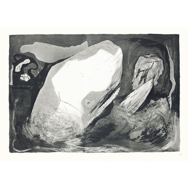 1968 "Moby Dick" Lithograph by Benton Spruance "The Last Thrust" For Sale