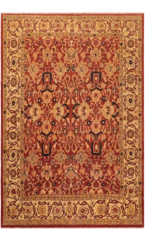 1980s 1980s Semi Antique Rust/Gold Wool Rug