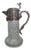 Vintage Cut Crystal and 925/1000 Sterling Silver Wine Decanter by Topázio, 1930s For Sale