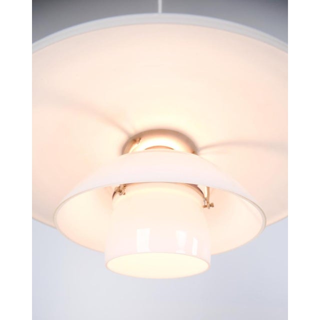 PH 4½-4 Pendant in White Opal Glass and Chrome by Poul Henningsen for Louis Poulsen, 1980 For Sale - Image 6 of 12