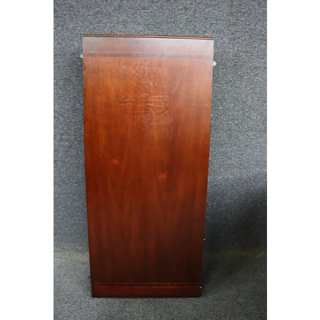 Wood Thomasville Attributed Cherry Oval Double Pedestal Dining Table With Extensions For Sale - Image 7 of 13