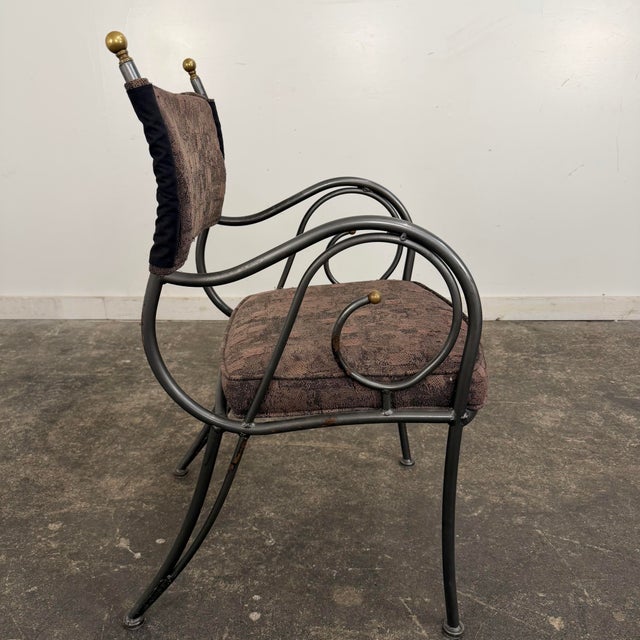 Mid 20th Century Set of 4 Shaver Howard Scrolled Metal Dining Chairs For Sale - Image 5 of 12