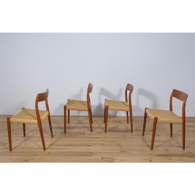 Mid-Century Modern Mid-Century Model 77 Dining Chairs by Niels Otto Møller for J.L. Møllers, 1960s, Set of 4 For Sale - Image 3 of 18