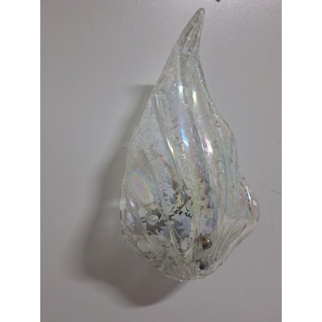 Graniglia Glass Wall Lamps with Iridescent Finish, 1980s, Set of 2 For Sale - Image 4 of 9