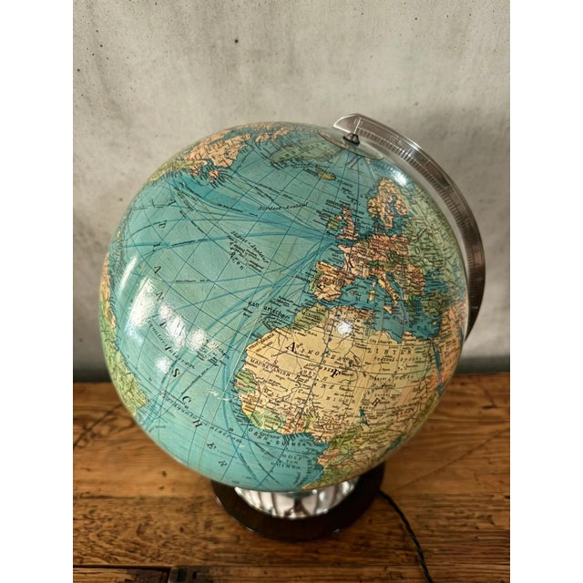 Vintage German Columbus Duo Glass Globe Lamp, 1960s For Sale - Image 4 of 11