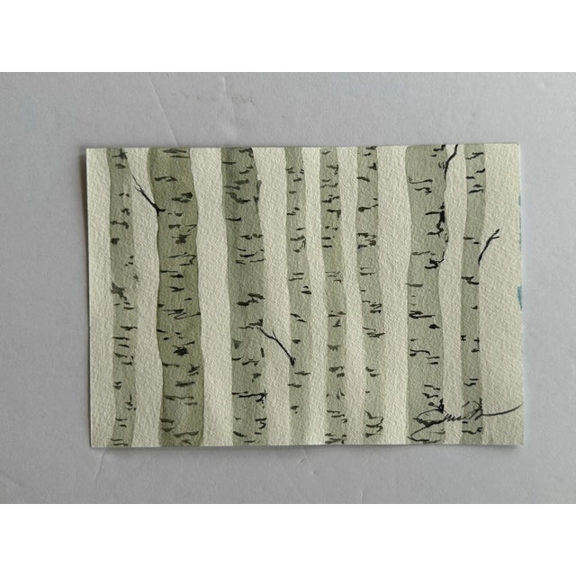 Birch trees. Signed and ready to frame.