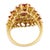 Vintage Gia 1.50 Carat Ruby Diamond 18k Yellow Gold Cluster Ring, Size 7.5 For Sale In Los Angeles - Image 6 of 6