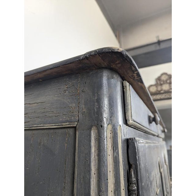 Louis XV Style Buffet in Black Patinated Oak For Sale - Image 10 of 11