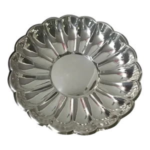 Vintage Towel Silver Plate Scalloped Serving Platter