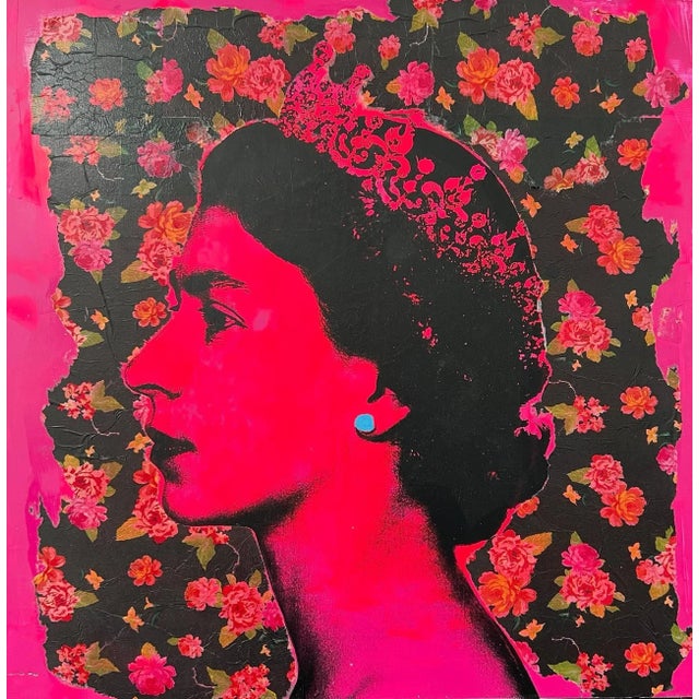 Figurative Queen Elizabeth II Painting by Dane Shue For Sale - Image 3 of 3
