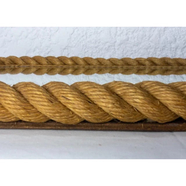 Wood French Octogonal Mirror by Charlotte Perriand for Audoux & Minet, 1950s For Sale - Image 7 of 9